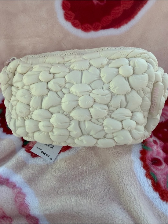 Wildfox Handbags - WILDFOX Padded Floral Quilted Crossbody Bag — White NWT